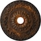 Ekena Millwork Vaduz Ceiling Medallion (Fits Canopies up to 3 1/2"), 23 1/2"OD x 3 1/2"ID x 2 1/8"P, Rust CM23VARUS - alternate 1